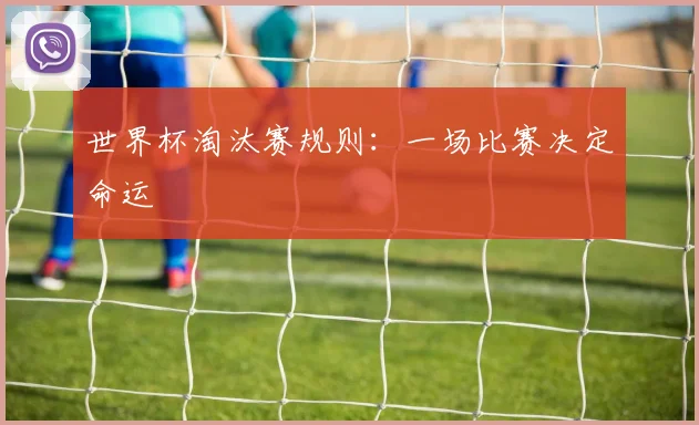 世界杯淘汰赛规则：一场比赛决定命运